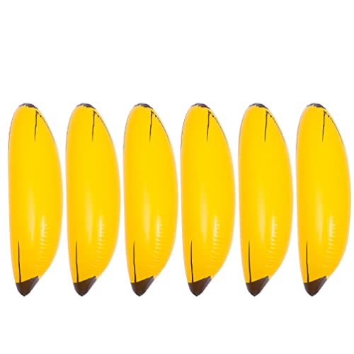 SOLUSTRE 6 Stücke Banane Aufblasen Riesige Aufblasbare Lebensmittel Spielzeug Langlebige Wasser Float Pool Toys Bachelorette Party Spiele Prop Bridal Dusche Dekoration von SOLUSTRE