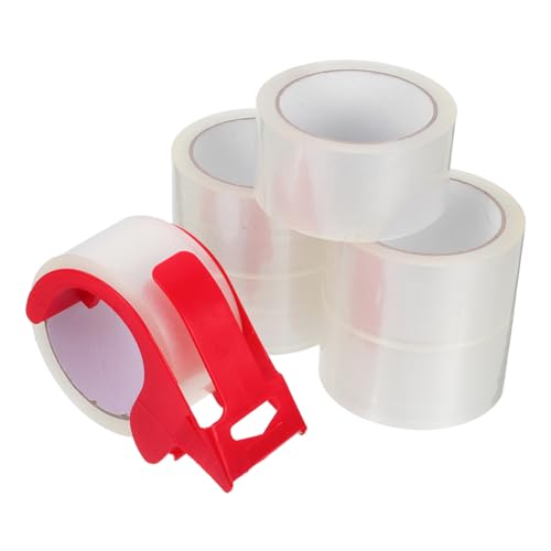 SOLUSTRE 6 Teiliges Klebeband Versiegelungsset Versandklebeband Mit Spender Umzugsklebeband Mit Spender Hochleistungs Packband Hochleistungs Klebebandspender Papier Packband Papier von SOLUSTRE