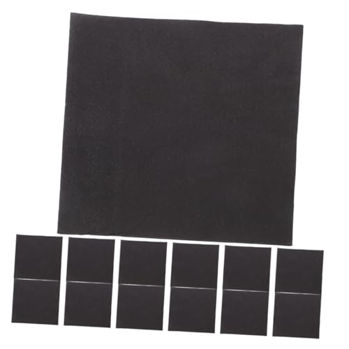 SOLUSTRE 60 Stück Mittagsserviette Alles Zum Geburtstag-dinner-servietten Halloween-servietten Frühstücksservietten Getränkeservietten Cocktailservietten Papier Black von SOLUSTRE