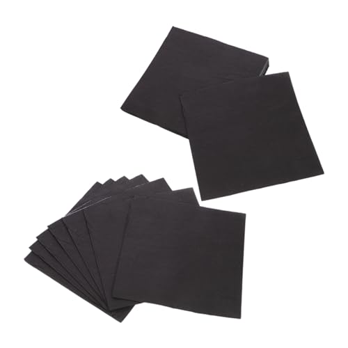 SOLUSTRE 60 Stück Mittagsserviette Barkeeping Supplies Dessert Servietten Cocktailservietten Alles Zum Geburtstag-dinner-servietten Pappteller Zum Geburtstag Black Papier von SOLUSTRE