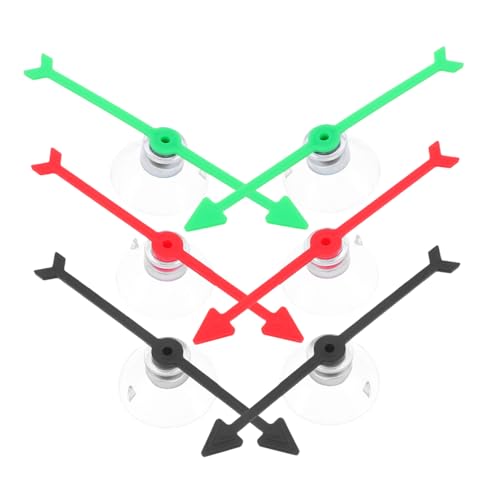SOLUSTRE 6 Stück Saugnapf Spinner Pfeile aus Kunststoff Drehbar für Partys Spiele und Unterricht Praktische Größe Portable Spielzeug von SOLUSTRE