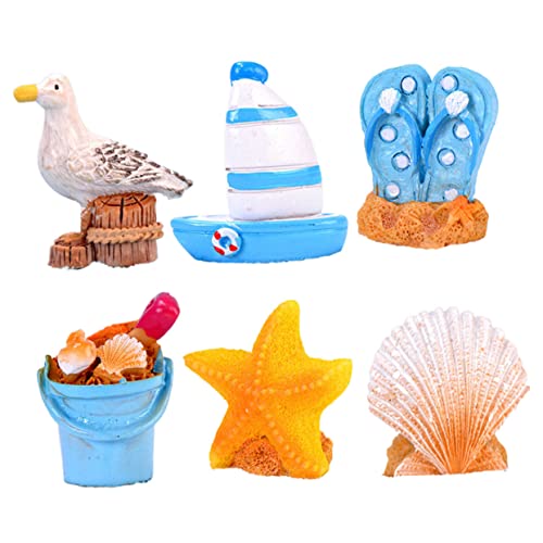 SOLUSTRE 6stücke Teiliges Mediterrane Strand Deko Miniaturornamente Mit Muscheln Und Vögeln Für Desktop Und Wohnraumgestaltung SOLUSTRE 6stücke Teiliges Mediterrane Strand Deko Miniaturornamente Mit Muscheln Und Vögeln Für Desktop Und Wohnraumgestaltung von SOLUSTRE