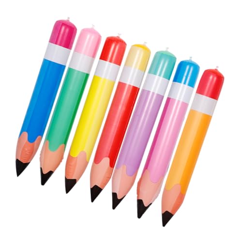 SOLUSTRE 7 Stück Aufblasbarer Bleistift Riese Buntstift Aufblasbare Bleistifte, Jumbo-dekorationen Aufblasbare Requisiten Für Den Schulanfang Zurück in Die Schuldekorationen Ballons Pvc SOLUSTRE 7 Stück Aufblasbarer Bleistift Riese Buntstift Aufblasbare Bleistifte, Jumbo-dekorationen Aufblasbare Requisiten Für Den Schulanfang Zurück in Die Schuldekorationen Ballons Pvc von SOLUSTRE