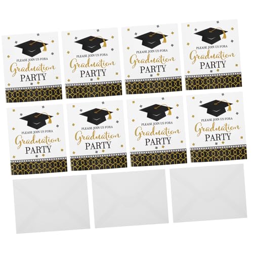 SOLUSTRE 8 Stück Abschlusseinladungskarte Einladungskarten für Abschlussfeierlichkeiten Einladungskarten aus Papier Einladungskarte zum Abschlussthema Abschlusseinladungen Abschlusskarten SOLUSTRE 8 Stück Abschlusseinladungskarte Einladungskarten für Abschlussfeierlichkeiten Einladungskarten aus Papier Einladungskarte zum Abschlussthema Abschlusseinladungen Abschlusskarten von SOLUSTRE
