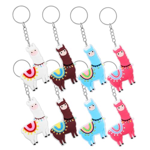 SOLUSTRE 8 Stück Cartoon Alpaka -schlüsselbund Rucksackschlüsselketten Schlüsselhängedekor Cartoon-schlüsselanhänger Alpaka-gastgeschenke Schlüsselanhänger Mit Tieren Rostfreier Stahl SOLUSTRE 8 Stück Cartoon Alpaka -schlüsselbund Rucksackschlüsselketten Schlüsselhängedekor Cartoon-schlüsselanhänger Alpaka-gastgeschenke Schlüsselanhänger Mit Tieren Rostfreier Stahl von SOLUSTRE