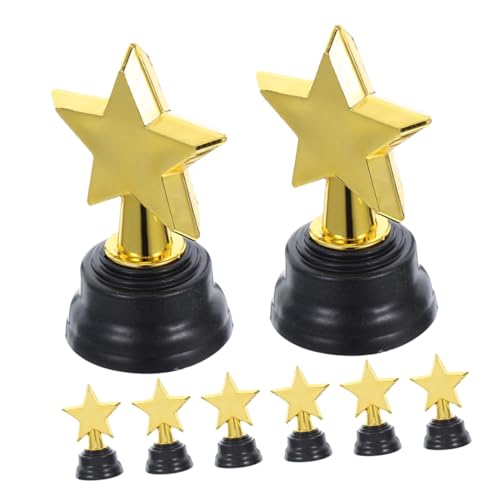 SOLUSTRE 8 Stück Fünfzackige Sterntrophäen Basketballtrophäen Pokaltrophäen Minitrophäen Kleine Trophäen Trophäen Zur Belohnung Von Kindern Trophäen Für Das Klassenzimmer Goldener von SOLUSTRE