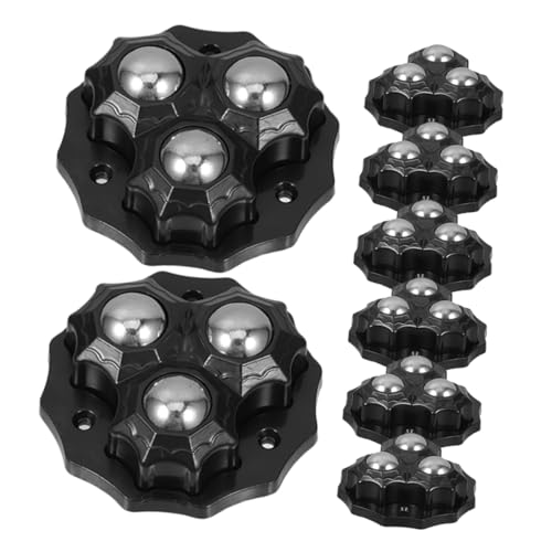 SOLUSTRE 8 Stück Kugellenkrad Selbstklebende Mini-lenkrollen Klebende Riemenscheibe Selbstklebende Rollenräder Lenkrollen Für Möbel Rollen Für Möbelbeine Schwarz Edelstahl von SOLUSTRE