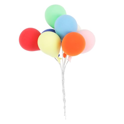 SOLUSTRE 8 Stück Mini-Luftballons aus Ton Dekoration klein Party Rosa schmücken Blau Mini-Ballon-Ornamente Puppenhaus-Ballon- puppenhaus ballon dekore Miniatur-Luftballons aus Ton von SOLUSTRE