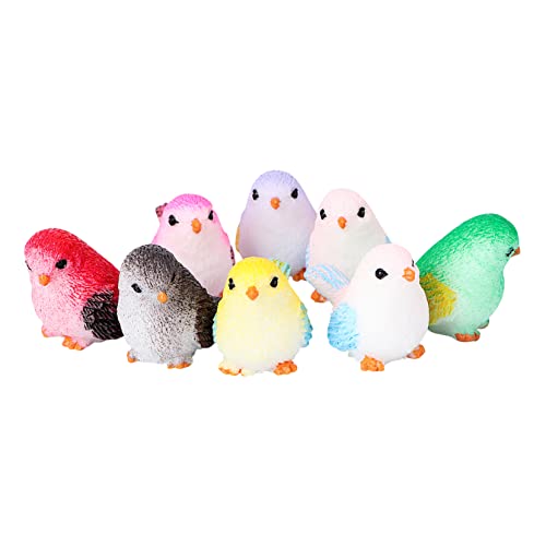SOLUSTRE 8 Stück Saftige Verzierung Harzhandwerk Desktop- in Vogelform Mikro-Landschaftsschmuck Heimdekoration von SOLUSTRE