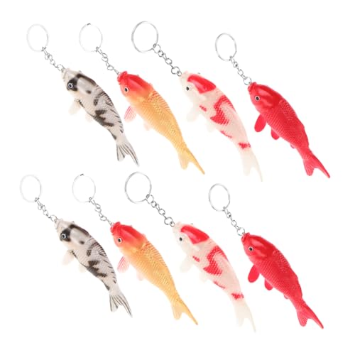 SOLUSTRE 8 Stück Schlüsselanhänger Süßer Schlüsselanhänger Mini Taschenanhänger Hängender Anhänger Schultaschenanhänger Ornament Fisch Zum Aufhängen Schmücken Sie Den Schlüsselring von SOLUSTRE