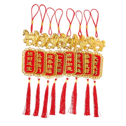 SOLUSTRE 8 Stück Teiliges Pferdejahr Hängende Dekorationen Chinesischer Stil Neue Jahr Bonsai Schmuck für Blumentöpfe Wände Türen Symbol für Glück und Wohlstand SOLUSTRE 8 Stück Teiliges Pferdejahr Hängende Dekorationen Chinesischer Stil Neue Jahr Bonsai Schmuck für Blumentöpfe Wände Türen Symbol für Glück und Wohlstand von SOLUSTRE