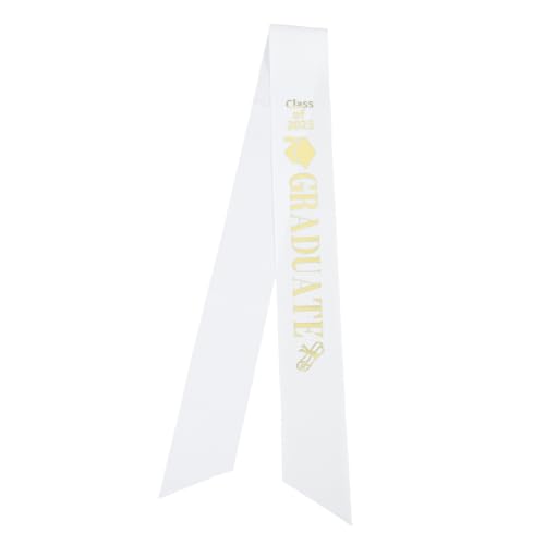 SOLUSTRE Abschlussfeier-zubehör, Satin-abschlussschärpe Mit Goldenen Glitzerbuchstaben Für Abschlussfeiern Und Abschlussfeier-dekorationen von SOLUSTRE