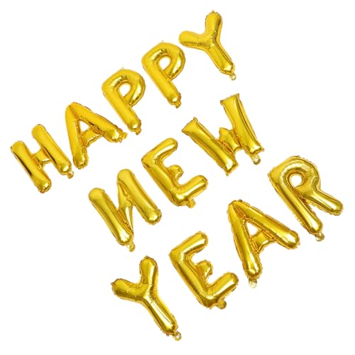 SOLUSTRE Aluminium Folienballons Happy Year Gold Jahresballons Party Dekoration für Foto Requisiten Wand und Fensterdeko Festliche Silvester Feier SOLUSTRE Aluminium Folienballons Happy Year Gold Jahresballons Party Dekoration für Foto Requisiten Wand und Fensterdeko Festliche Silvester Feier von SOLUSTRE