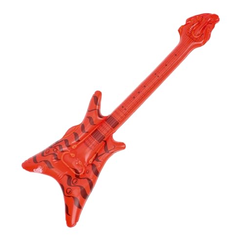 SOLUSTRE Aufblasbare Rockgitarre Dekorative Luftgitarre für Partys Cosplay und Bühnenaufführungen Kreatives Musikinstrument Zufällige Farben Partyzubehör Zufällige Farbe Zufällige Farbe von SOLUSTRE