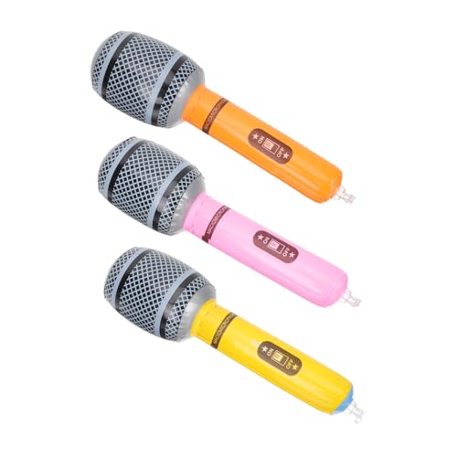 SOLUSTRE Aufblasbares Mikrofon Party Requisite Musikinstrument Rockmusik Kostüm Zubehör für Bühnenauftritte Rollenspiele SOLUSTRE Aufblasbares Mikrofon Party Requisite Musikinstrument Rockmusik Kostüm Zubehör für Bühnenauftritte Rollenspiele von SOLUSTRE