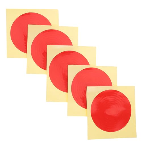SOLUSTRE Aufkleber Für Manometer 5 Blatt Warnaufkleber Selbstklebend Aufkleber Für Manometer Warnfolie Für Manometer Kreise Aufkleber Für Hoch- Und Niederdruckanzeige Rot von SOLUSTRE