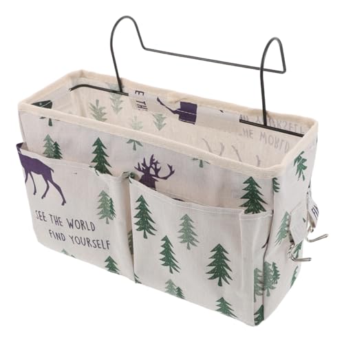 SOLUSTRE Bedside Hanging Organizer aus Baumwoll-leinen Vielseitige Aufbewahrungstasche mit Mehreren Fächern für Bücher Fernbedienungen und Babybett Platzsparend für Studentenwohnheim und SOLUSTRE Bedside Hanging Organizer aus Baumwoll-leinen Vielseitige Aufbewahrungstasche mit Mehreren Fächern für Bücher Fernbedienungen und Babybett Platzsparend für Studentenwohnheim und von SOLUSTRE