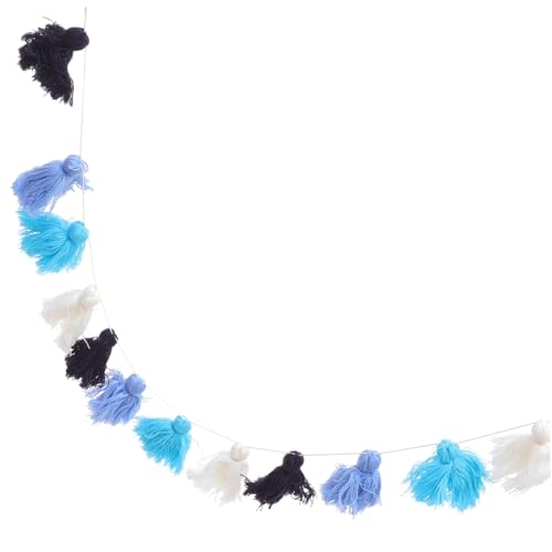 SOLUSTRE Boho Stil Wandbehang mit Bunten Quasten Kreative Hängende Raumdekoration für Kinderzimmer Schlafzimmer und Wohnzimmer Künstlerisches Pendelornament für Gemütliche Wohnräume von SOLUSTRE