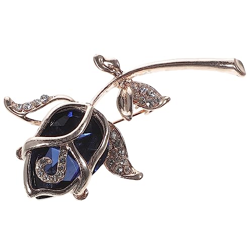 SOLUSTRE Brosche Mit Strass Süße Anstecknadel Rosenschmuck Für Mama Schwarz von SOLUSTRE