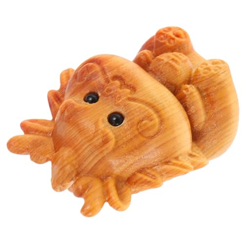 SOLUSTRE Drachenanhänger aus Holz Drachenfigur für DIY Armbänder und Kreative Holzschnitzerei Perfektes für Jahr des Drachen Tischdekoration von SOLUSTRE