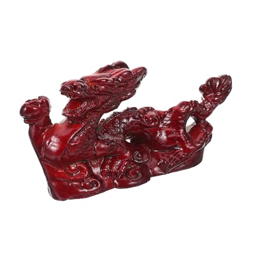SOLUSTRE Drachenstatue Holz Chinesischen Stil Drachenskulptur Tischdeko Drachenfigurine Ornament Drachendekoration SOLUSTRE Drachenstatue Holz Chinesischen Stil Drachenskulptur Tischdeko Drachenfigurine Ornament Drachendekoration von SOLUSTRE
