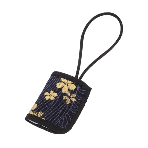 SOLUSTRE Eleganter Faltbarer Fächerhalter mit Festem Verschluss und Zartem Blumenmuster Strapazierfähiger Stoffring zur Sicheren Aufbewahrung und Schutz Multifunktionales Fan Accessoire für von SOLUSTRE