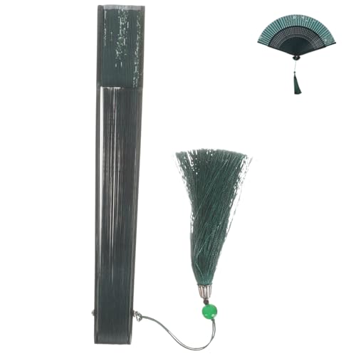 SOLUSTRE Faltbarer Handfächer aus Vintage Asiatischer Fächer mit Eleganten Mustern Leichter Klappfächer für Tanz Hochzeiten Sommerreisen und Dekoration Handheld Fächer für Damen mit Grünen SOLUSTRE Faltbarer Handfächer aus Vintage Asiatischer Fächer mit Eleganten Mustern Leichter Klappfächer für Tanz Hochzeiten Sommerreisen und Dekoration Handheld Fächer für Damen mit Grünen von SOLUSTRE