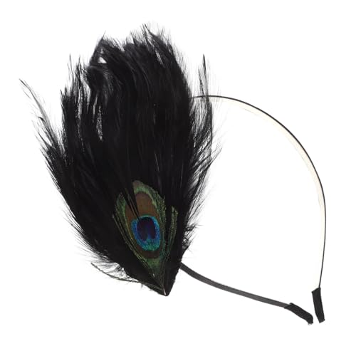 SOLUSTRE Federbesetzter Vintage Haarreifen Damen Cosplay Haarschmuck Leichtes Stirnband für Festival Kostüm Party und Performance von SOLUSTRE