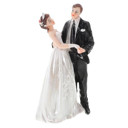 SOLUSTRE Figur Aus Harz Hochzeitstorte Dekoration Puppe Für Hochzeitsfeiern Stilvolle Kuchendekoration Für Romantische Anlässe Und Persönliche Feiern von SOLUSTRE