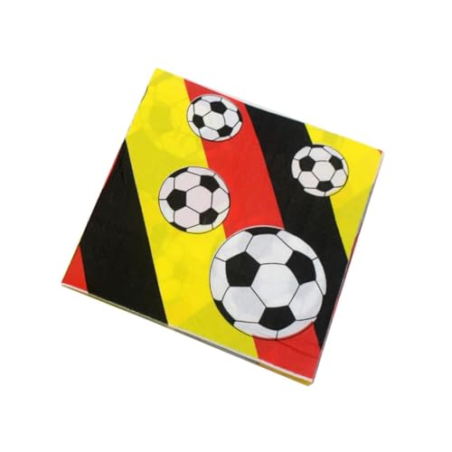 SOLUSTRE Fußball Servietten Papierservietten für Tischdekoration für Partys Restaurants und Fußballveranstaltungen Robuste und Ansprechendes Design von SOLUSTRE