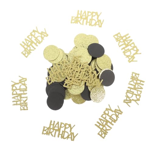 SOLUSTRE Glitzerndes Happy Birthday Konfetti Set Gold Geburtstags Tischdeko Papierstreu Party Dekoration Tischläufer Vielseitiges Partycenterpiece für Geburtstagsfeiern SOLUSTRE Glitzerndes Happy Birthday Konfetti Set Gold Geburtstags Tischdeko Papierstreu Party Dekoration Tischläufer Vielseitiges Partycenterpiece für Geburtstagsfeiern von SOLUSTRE