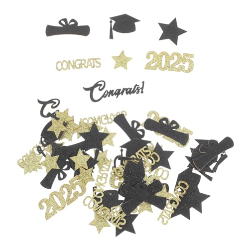 SOLUSTRE Abschlusskappen-zubehör Mit Glitzerndem Konfetti Für Abschlusstisch-dekoration Geeignet Für Kindergarten Vorschule High School College Abschlussparty-dekorationen Und Feiern von SOLUSTRE