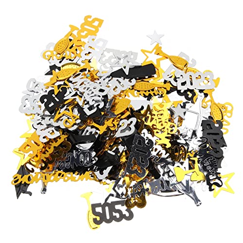 SOLUSTRE Graduation Konfetti Schwarz Gold Silber mit Englischem Doktorhut Glänzende Tischdeko für Abschlussfeier Party Festliche Streudeko für Graduation Dekoration SOLUSTRE Graduation Konfetti Schwarz Gold Silber mit Englischem Doktorhut Glänzende Tischdeko für Abschlussfeier Party Festliche Streudeko für Graduation Dekoration von SOLUSTRE