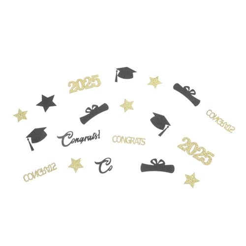 SOLUSTRE Graduation Table Confetti mit Glitter Cap Design Bunte Abschlussfeier Deko für High School und College Partys Leichtes Farbintensives Partyzubehör zur Festlichen Tischdekoration SOLUSTRE Graduation Table Confetti mit Glitter Cap Design Bunte Abschlussfeier Deko für High School und College Partys Leichtes Farbintensives Partyzubehör zur Festlichen Tischdekoration von SOLUSTRE