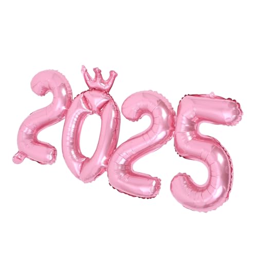 SOLUSTRE Große Folienballons Zahlenballons für Neujahrsfeier Dekorationen Robuste Aluminiumfolie Auffälliges Design Einfache Integration mit Anderen Dekorationen Partybedarf für Silvester von SOLUSTRE