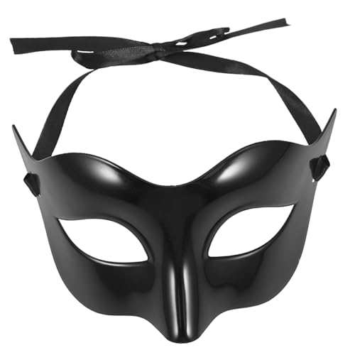 SOLUSTRE Halbgesichtsmaske Herren Halloween Maske Fasching Kostüm Party Cosplay Masquerade Augenmaske Schwarz für Karneval und Maskenball SOLUSTRE Halbgesichtsmaske Herren Halloween Maske Fasching Kostüm Party Cosplay Masquerade Augenmaske Schwarz für Karneval und Maskenball von SOLUSTRE