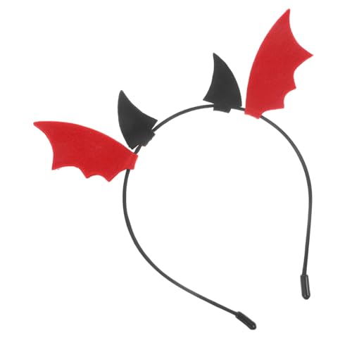 SOLUSTRE Halloween Teufelshörner Stirnband Bat Ohr Kopfschmuck Cosplay Headband für Party Karneval Bühnenauftritt Leicht und Bequem SOLUSTRE Halloween Teufelshörner Stirnband Bat Ohr Kopfschmuck Cosplay Headband für Party Karneval Bühnenauftritt Leicht und Bequem von SOLUSTRE
