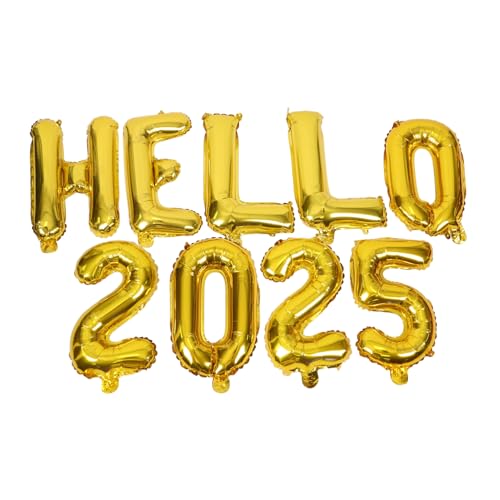 SOLUSTRE Hello Aluminium Folienballons Set Partydeko Luftballons für Neujahr Langlebig Reißfest Einfach zu Befestigen Foto Requisiten für Silvester und Festtagsfeiern SOLUSTRE Hello Aluminium Folienballons Set Partydeko Luftballons für Neujahr Langlebig Reißfest Einfach zu Befestigen Foto Requisiten für Silvester und Festtagsfeiern von SOLUSTRE