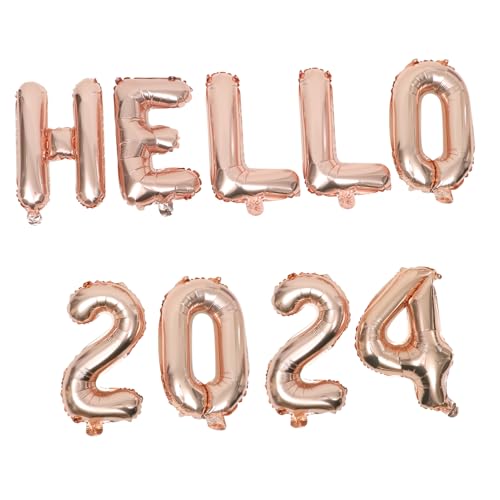SOLUSTRE Hello Zahlen Folienballons Set aus Aluminiumfolie Roségoldene Partydekoration für Silvester Neujahrsfeier Langlebige Reißfeste Luftballons für Besondere Anlässe SOLUSTRE Hello Zahlen Folienballons Set aus Aluminiumfolie Roségoldene Partydekoration für Silvester Neujahrsfeier Langlebige Reißfeste Luftballons für Besondere Anlässe von SOLUSTRE