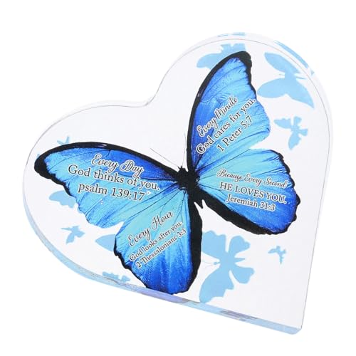 SOLUSTRE Herz Tischdekoration mit Schmetterlingen Hochzeits und Jubiläumsgeschenk Herz Symbol für Romantische Anlässe Blau mit Feiner Verarbeitung SOLUSTRE Herz Tischdekoration mit Schmetterlingen Hochzeits und Jubiläumsgeschenk Herz Symbol für Romantische Anlässe Blau mit Feiner Verarbeitung von SOLUSTRE