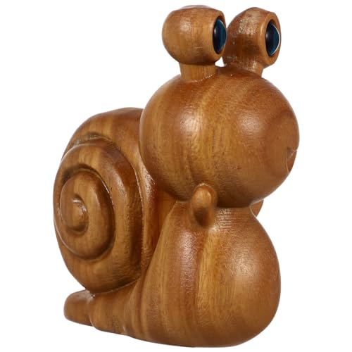 SOLUSTRE Holz Geschnitzte Kleine Schneckenstatue Mini Holz Tierdekoration für Tisch Handgefertigtes Holzornament für Wohnräume und Design für Vielseitige Anwendungen SOLUSTRE Holz Geschnitzte Kleine Schneckenstatue Mini Holz Tierdekoration für Tisch Handgefertigtes Holzornament für Wohnräume und Design für Vielseitige Anwendungen von SOLUSTRE