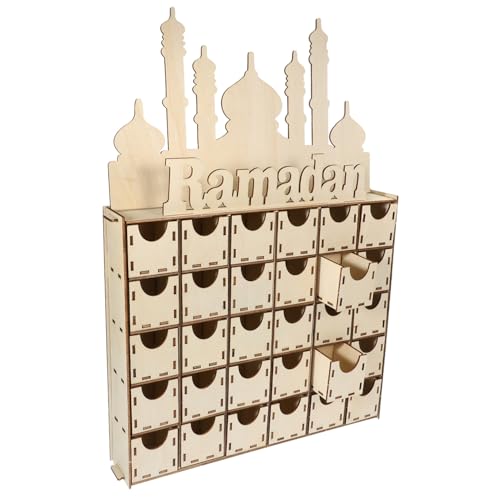 SOLUSTRE Holz Ramadan Adventskalender mit DIY Ramadan Dekoration für Zuhause Eid Mubarak Tischdeko Kreative Holzkunst SOLUSTRE Holz Ramadan Adventskalender mit DIY Ramadan Dekoration für Zuhause Eid Mubarak Tischdeko Kreative Holzkunst von SOLUSTRE
