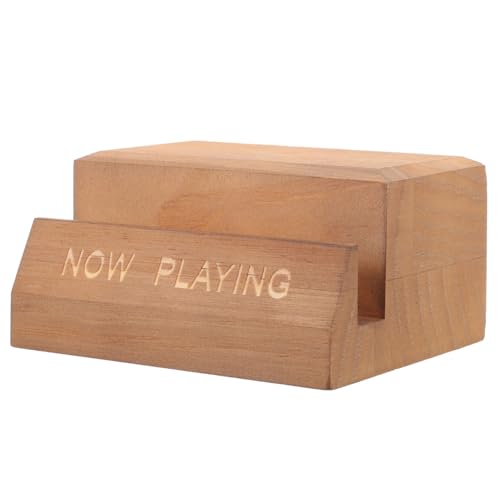 SOLUSTRE Holz Schallplattenhalter Vintage Vinyl Record Display Stand Tischständer Leicht für Musikliebhaber Wohnzimmer Büro Deko SOLUSTRE Holz Schallplattenhalter Vintage Vinyl Record Display Stand Tischständer Leicht für Musikliebhaber Wohnzimmer Büro Deko von SOLUSTRE