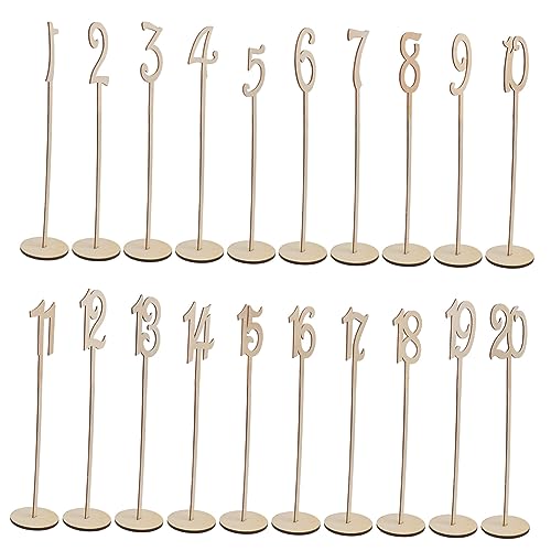 SOLUSTRE Holz Tischnummern für Hochzeiten Partys Kreative Tischkartenhalter aus Hochwertigem Holz für Catering Feiern Beige Farbton SOLUSTRE Holz Tischnummern für Hochzeiten Partys Kreative Tischkartenhalter aus Hochwertigem Holz für Catering Feiern Beige Farbton von SOLUSTRE