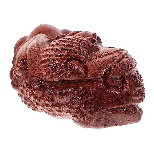SOLUSTRE Holzfigur Kröte Geschnitzt Dekorative Holzkunst Handgefertigt Desktop Deko Wohnzimmer Schlafzimmer Büro Geschenkidee SOLUSTRE Holzfigur Kröte Geschnitzt Dekorative Holzkunst Handgefertigt Desktop Deko Wohnzimmer Schlafzimmer Büro Geschenkidee von SOLUSTRE