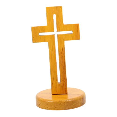 SOLUSTRE Holzkreuz Dekoration aus Holz Rustikales Tischkreuz Ornament für Diy Bastelprojekte Foto und Vielseitige Raumdekoration für Zuhause Büro und Schule von SOLUSTRE