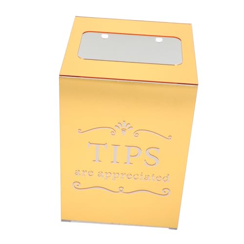 SOLUSTRE Kasten Trinkgeldbox Münzglas Geld Trinkgeld Glas Spende Dose Tombolaglas Spendengläser Zur Spendensammlung Trinkgeldglas Mit Schloss Geldbank Münzeimer Acryl Golden SOLUSTRE Kasten Trinkgeldbox Münzglas Geld Trinkgeld Glas Spende Dose Tombolaglas Spendengläser Zur Spendensammlung Trinkgeldglas Mit Schloss Geldbank Münzeimer Acryl Golden von SOLUSTRE