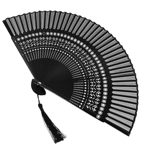 SOLUSTRE Klassischer Faltbarer Handfächer Damen Vintage Spitzenfächer Faltfächer Leicht Handlich für Tanz Party Dekoration und Sommerkühlung SOLUSTRE Klassischer Faltbarer Handfächer Damen Vintage Spitzenfächer Faltfächer Leicht Handlich für Tanz Party Dekoration und Sommerkühlung von SOLUSTRE