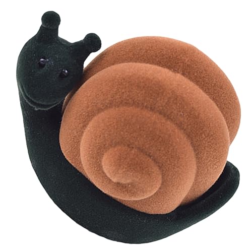 SOLUSTRE Kreative Schneckenform Ringbox aus Weichem Flanell Stabile Schmuckschatulle für Verlobungs und Hochzeitsringe Geschenkverpackung für Valentinstag Leichte Aufbewahrung für SOLUSTRE Kreative Schneckenform Ringbox aus Weichem Flanell Stabile Schmuckschatulle für Verlobungs und Hochzeitsringe Geschenkverpackung für Valentinstag Leichte Aufbewahrung für von SOLUSTRE