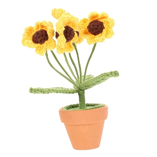 SOLUSTRE Künstliche Sonnenblume im Topf Handgefertigte Dekoration aus Baumwollgarn für Stilvolle Tisch und Wohnraumgestaltung als für Freunde und Familie SOLUSTRE Künstliche Sonnenblume im Topf Handgefertigte Dekoration aus Baumwollgarn für Stilvolle Tisch und Wohnraumgestaltung als für Freunde und Familie von SOLUSTRE